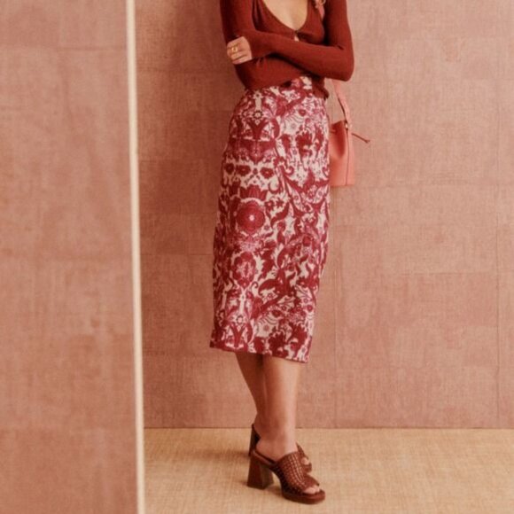 Sezane Dresses & Skirts - Sezane Norma Skirt Magda Print midi pencil skirt floral